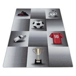 Fußballteppich - Pleun Champion Grau