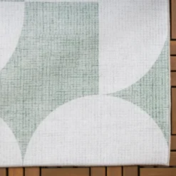 Gartenteppich Abstrakt - Groovy Tiles Grün