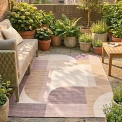 Gartenteppich Abstrakt - Groovy Shapes Pastell