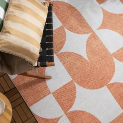 Gartenteppich Abstrakt - Groovy Tiles Terrakotta