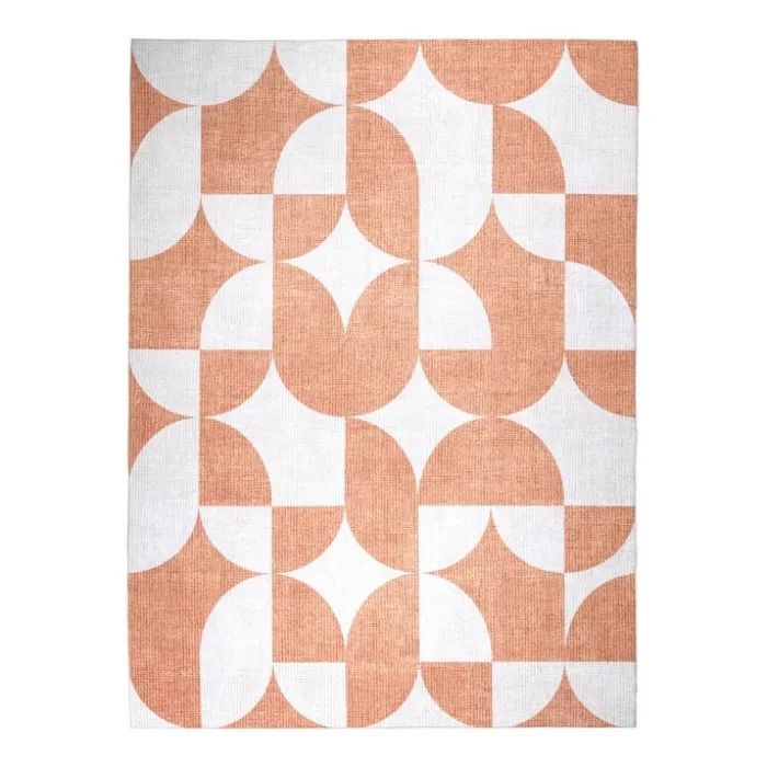 Gartenteppich Abstrakt - Groovy Tiles Terrakotta