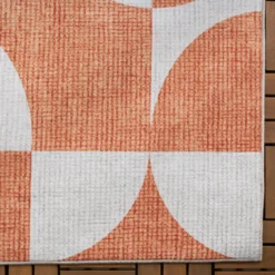 Gartenteppich Abstrakt - Groovy Tiles Terrakotta