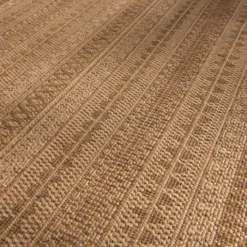 Garten Teppich Jute - Mavi Stripes Creme Braun