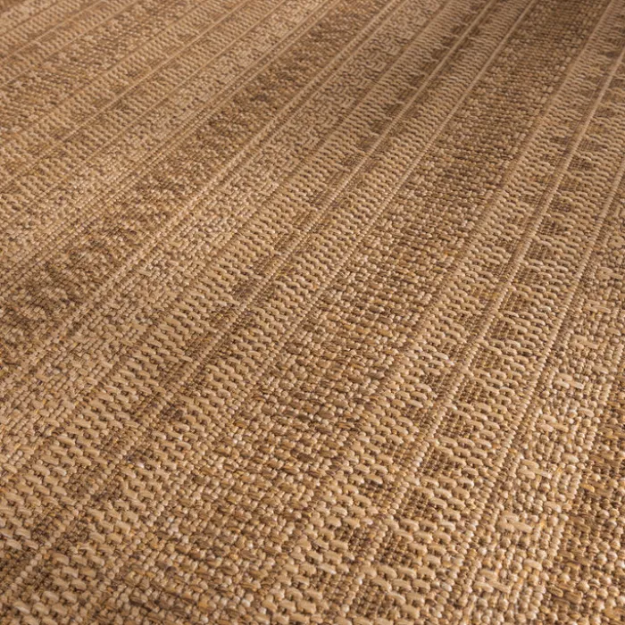 Garten Teppich Jute - Mavi Stripes Creme Braun