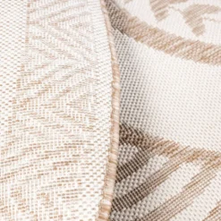 Garten Teppich Rund - Nusa Medallion Beige Creme