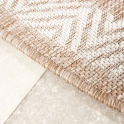 Garten Teppich Rund - Nusa Medallion Beige Creme