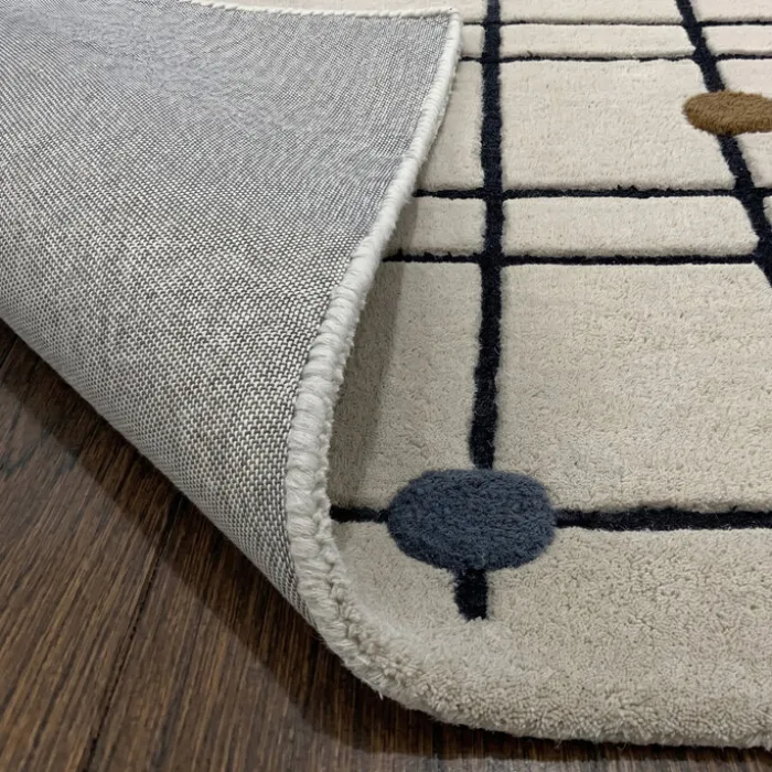 Geometrischer Teppich - Brunello Dots Bunt