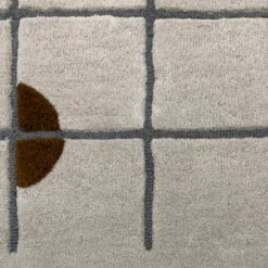 Geometrischer Teppich - Brunello Circles Gelb
