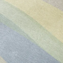 Geometrischer Teppich - Swing Waves Blau Grün