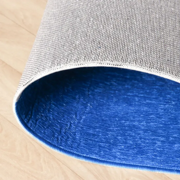 Geometrischer Teppich - Swing Circles Blau