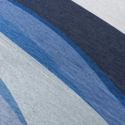 Geometrischer Teppich - Swing Waves Blau