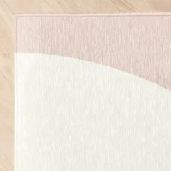 Geometrischer Teppich - Swing Shapes Blau Rosa