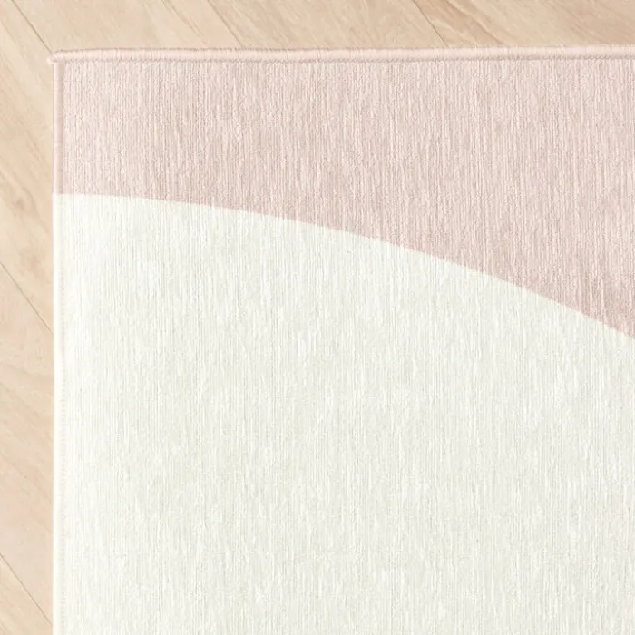 Geometrischer Teppich - Swing Shapes Blau Rosa