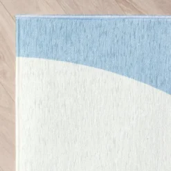 Geometrischer Teppich - Swing Shapes Blau Braun