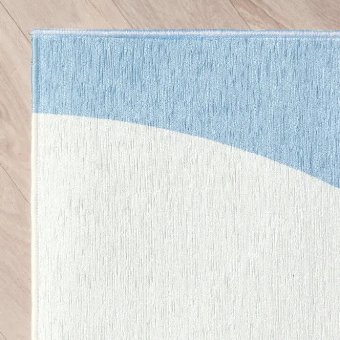 Geometrischer Teppich - Swing Shapes Blau Braun