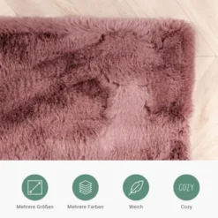 Hochflor Läufer - Comfy Supreme Dunkelrosa