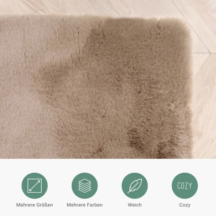 Hochflor Läufer - Comfy Supreme Taupe