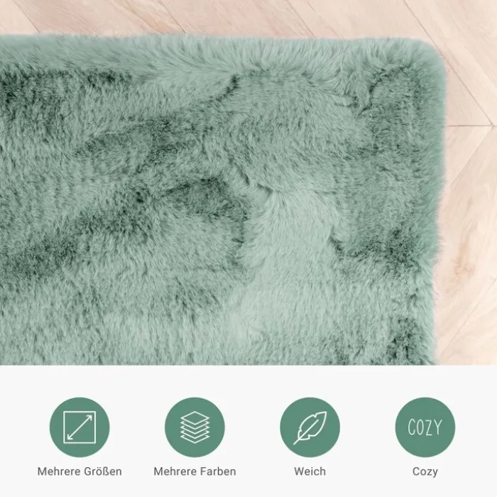 Hochflor Läufer - Comfy Supreme Türkis
