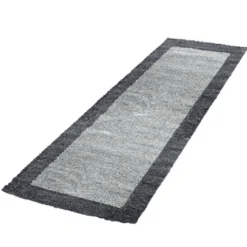 Hochflor Läufer - Edge Grau - 80x250cm
