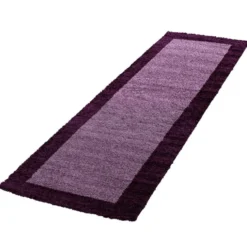 Hochflor Läufer - Edge Lila - 80x250cm