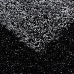 Hochflor Läufer - Edge Schwarz - 80x250cm