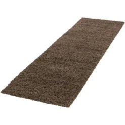 Hochflor Läufer - Life Braun - 80x250cm