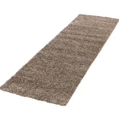Hochflor Läufer - Life Hellbraun - 80x250cm