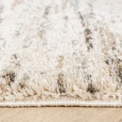 Hochflor Teppich - Blend Creme Blau