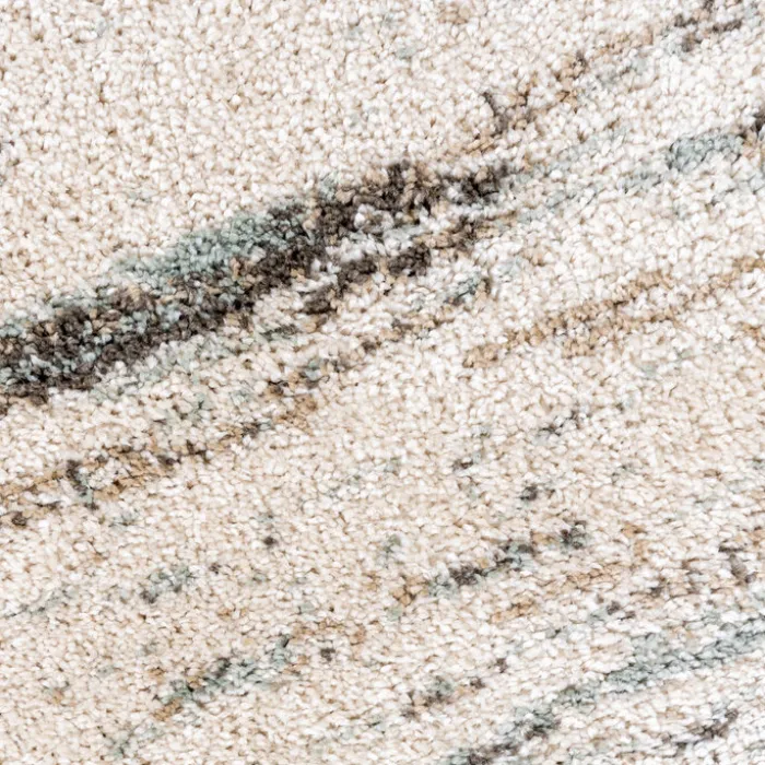 Hochflor Teppich - Blend Creme Blau