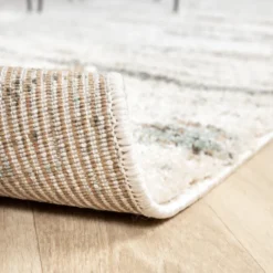 Hochflor Teppich - Blend Creme Blau