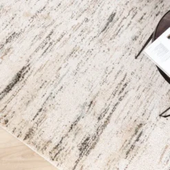 Hochflor Teppich - Blend Creme Blau