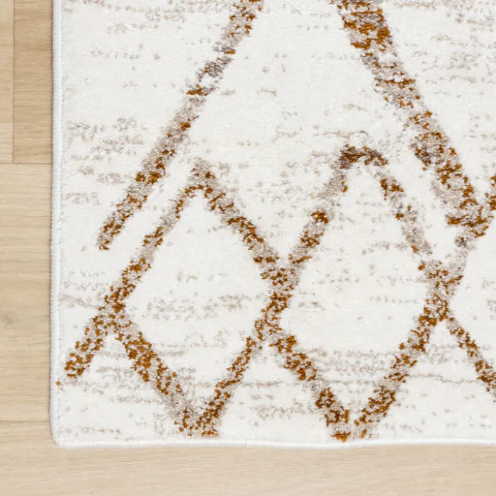 Hochflor Teppich - Blend Diamond Creme Bunt