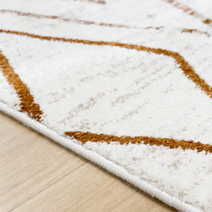 Hochflor Teppich - Blend Diamond Creme Bunt