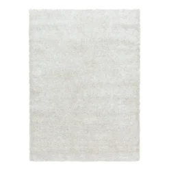 Hochflor Teppich - Blushy Creme Weiß