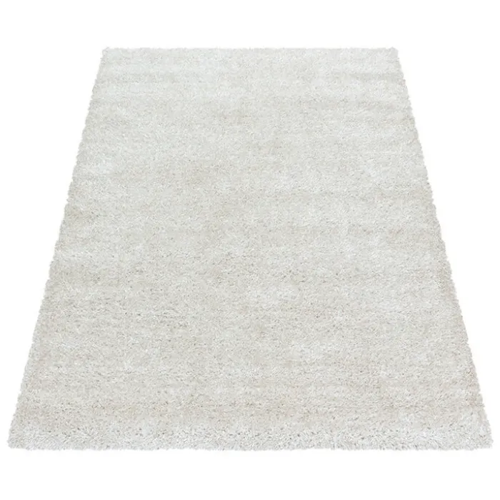 Hochflor Teppich - Blushy Creme Weiß