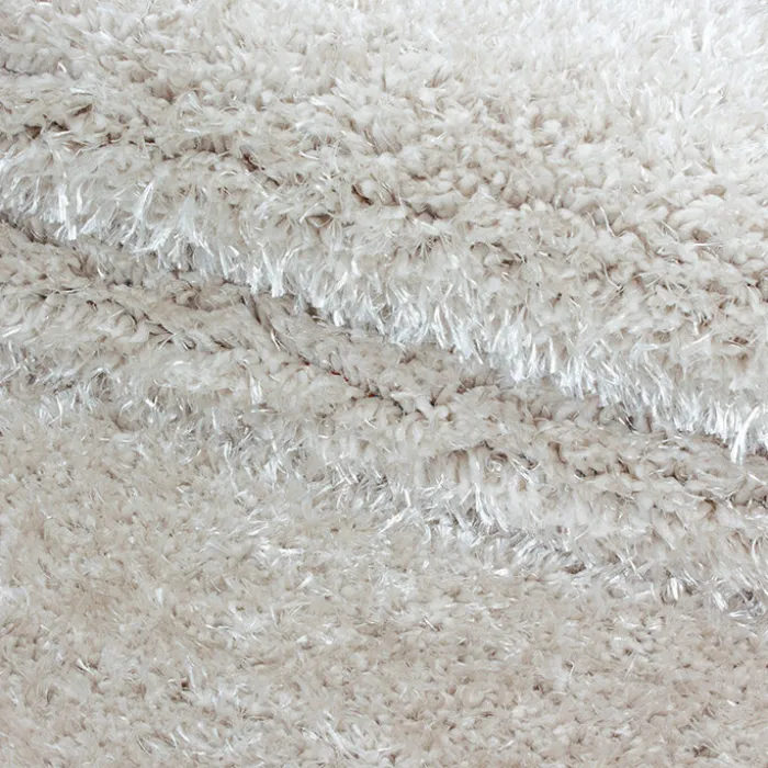 Hochflor Teppich - Blushy Creme Weiß