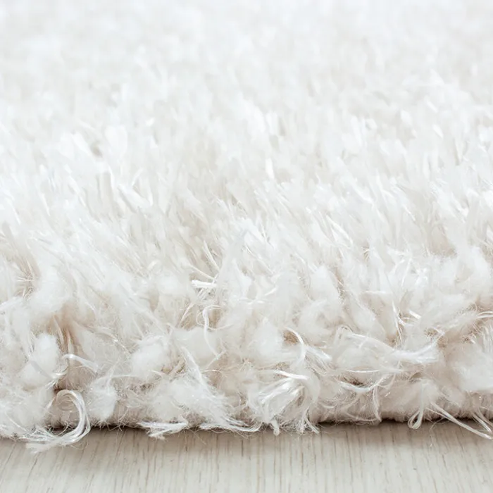 Hochflor Teppich - Blushy Creme Weiß