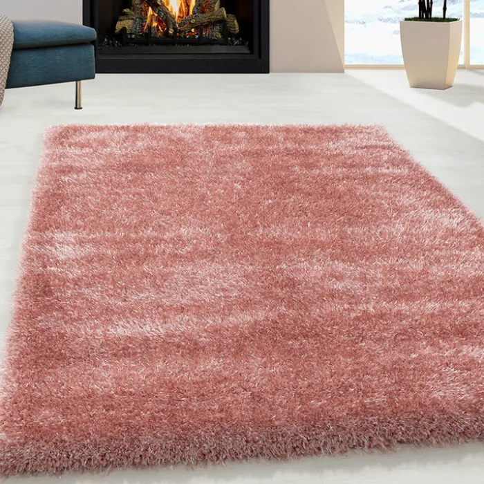 Hochflor Teppich - Blushy Rosa
