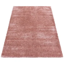 Hochflor Teppich - Blushy Rosa