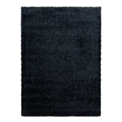 Hochflor Teppich - Blushy Schwarz Meliert