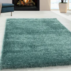 Hochflor Teppich - Blushy Türkis
