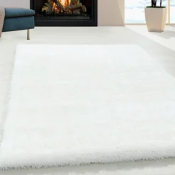 Hochflor Teppich - Blushy Weiß