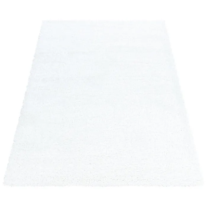 Hochflor Teppich - Blushy Weiß