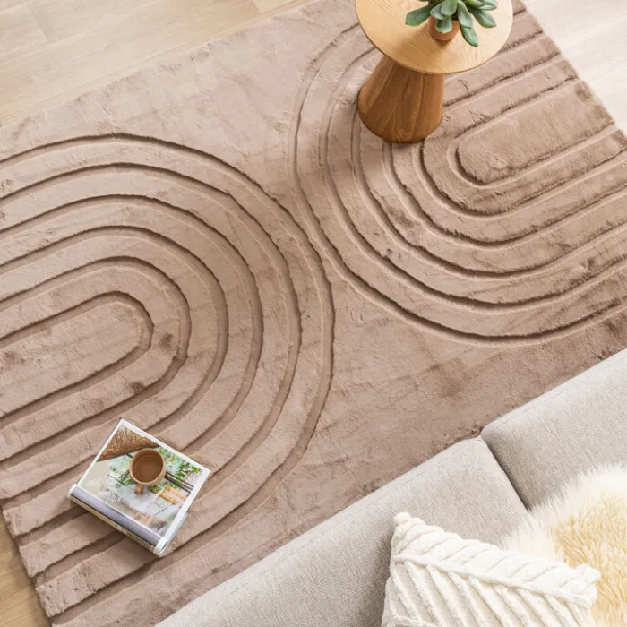 Hochflor Teppich - Carvy Arches Taupe
