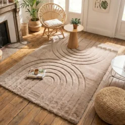 Hochflor Teppich - Carvy Arches Taupe