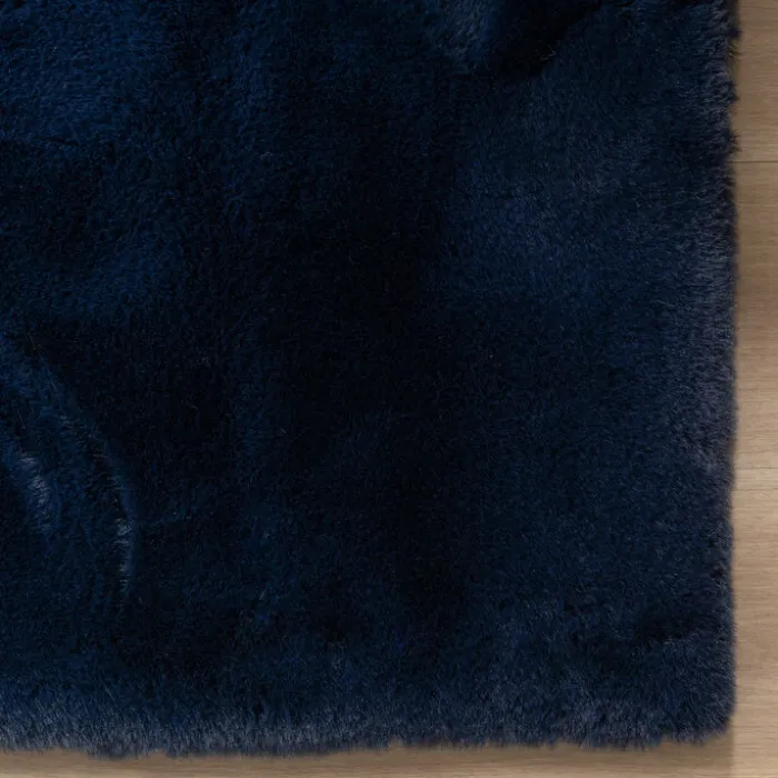 Hochflor Teppich - Comfy Supreme Dunkelblau