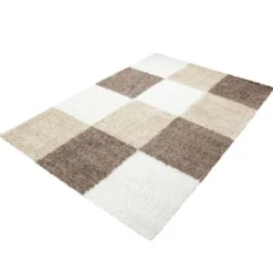 Hochflor Teppich - Cube Mokka