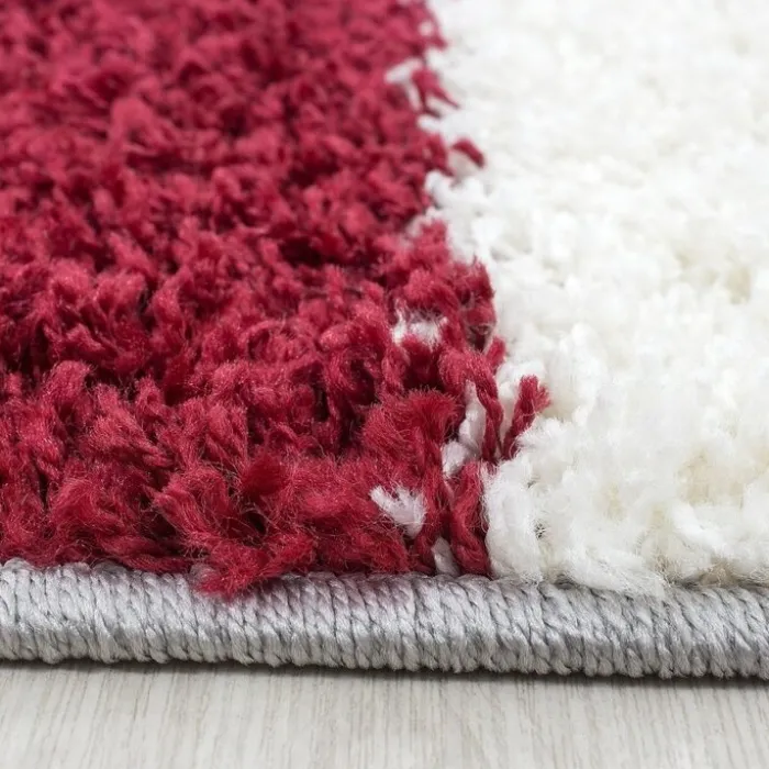 Hochflor Teppich - Cube Rot