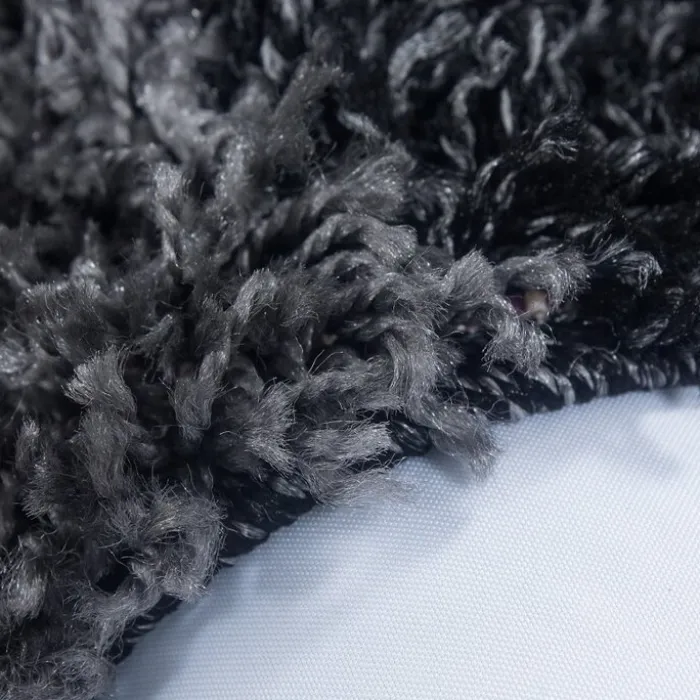 Hochflor Teppich - Cube Schwarz