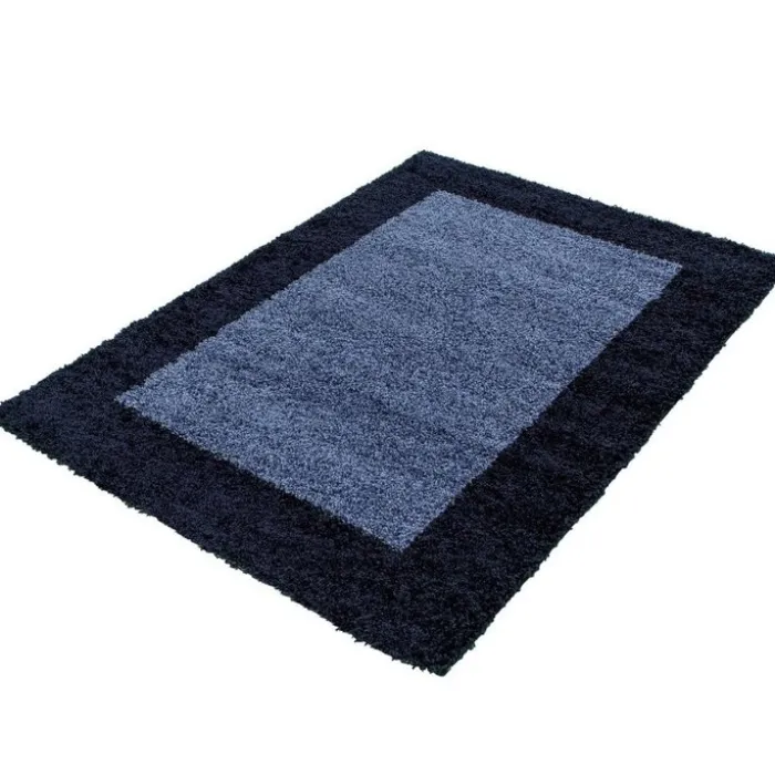Hochflor Teppich - Edge Blau